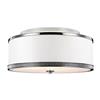 Feiss Pave 9.62-in x 20-in Polished Nickel 3-Light Semi-Flush Mount Ceiling Light