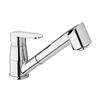 WS Bath Collections 8.10-in Chrome Kitchen Faucet with Swivel Spout