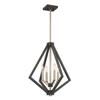 Artcraft Lighting Breezy Point Collection 20-in x 23.25-in Bronze Cage 4-Light Pendant Light