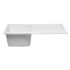 ALFI brand 33.88-in x 19.75-in White Single Bowl Granite Composite Kitchen Sink