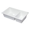ALFI brand 33.88-in x 19.13-in White Double Bowl Undermount Granite Composite  Kitchen Sink