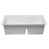 ALFI brand 33-in x 22-in White Double Bowl Drop-in Granite Composite Kitchen Sink