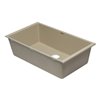 ALFI brand 33-in x 19.38-in Off White Single Bowl Undermount Granite Composite Kitchen Sink