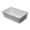 ALFI brand 33-in x 19.38-in White Single Bowl Undermount Granite Composite Kitchen Sink