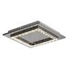 Design Living Stainless Steele Frame with Square Clear Crystal Led Flush Mount Light