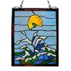 Fine Art Lighting Ltd. Jumping Fish Tiffany-Style Window Panel Stained Glass