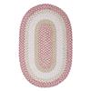 Colonial Mills Blokburst 2-ft x 8-ft Tea Party Pink Oval Area Rug