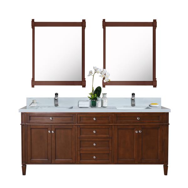 Gef Catalina Vanity With White Quartz, 72 Bathroom Vanity Double Sink Canada