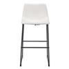 Zuo Modern Smart Bar Stool - 28.7-in - Faux Leather - White