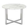 Zuo Modern Globe Side Table - 24-in x 16.9-in - Faux marble - White