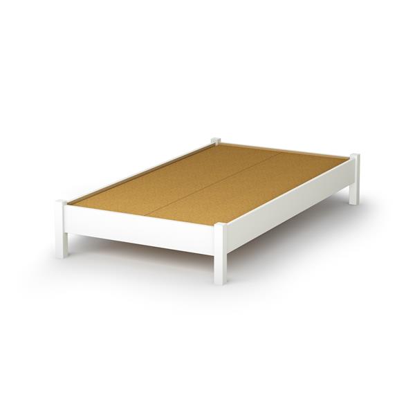 Pure White Step One Platform Twin Bed, Bed Frame Glides Canada