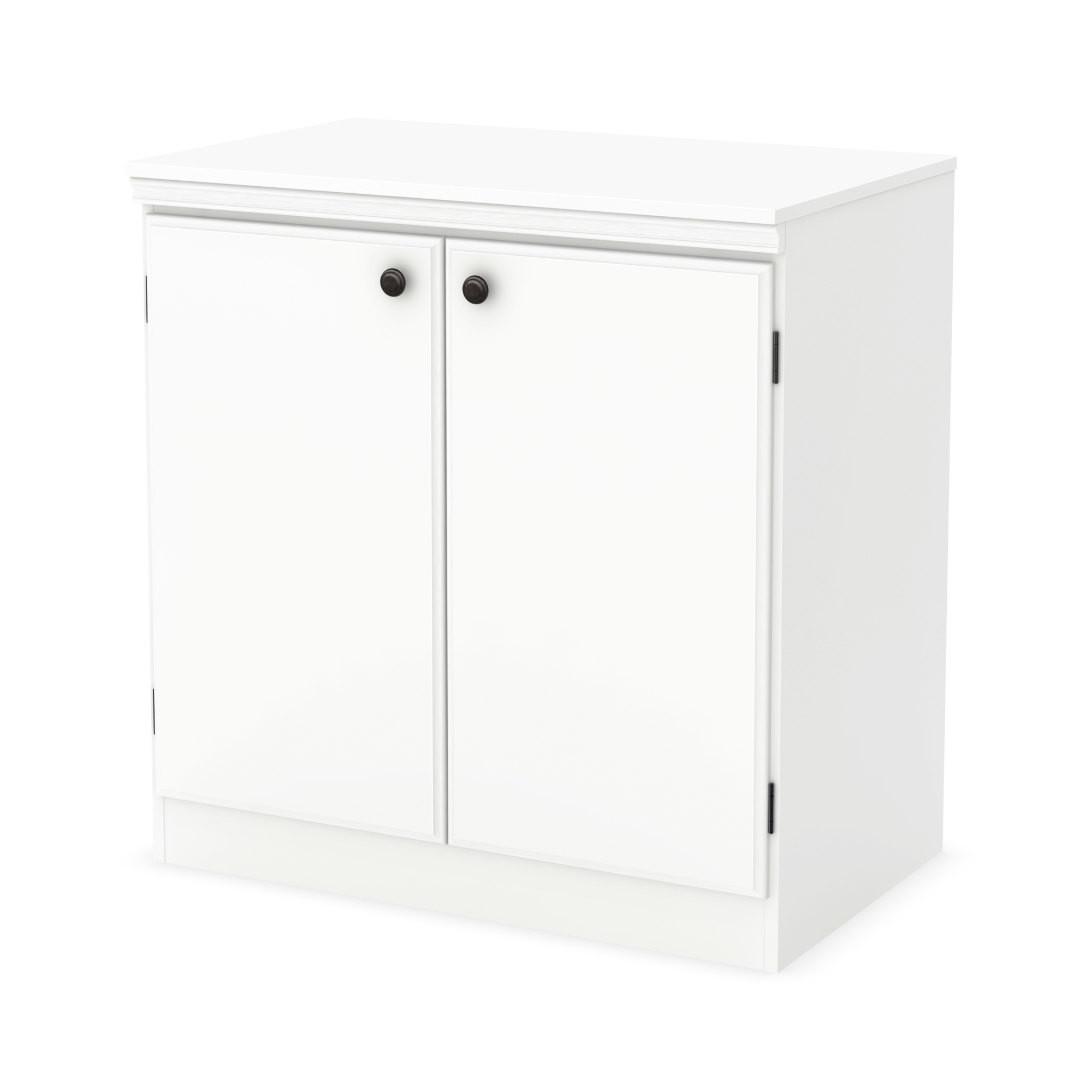Image of South Shore Furniture Morgan 2-Door Pure White Small Storage Cabinet