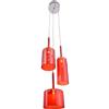 Zuo Modern Lightning Collection Pendant Light - 3-Light - 6.3-in x 59-in - Red