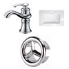 American Imaginations 24 x 18-in White Ceramic Single Hole With Chrome Bathroom Faucet and Overflow Cap