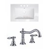 American Imaginations Roxy 24.25-in x 18.25-in White Ceramic Top Set with Chrome Faucet