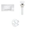 Amercan Imaginations 32-in White ceramic Top Set With White Overflow Cap and Drain