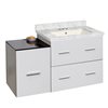 Xena Single Sink Bathroom Vanity - 37.75-in White with White Marble Top by American Imaginations