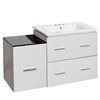 Xena 37.75-in White Single Sink Bathroom Vanity with White Ceramic Top by American Imaginations