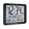 Marathon Slim-Jumbo Black Rectangle Digital Wall Clock with Temperature & Humidity