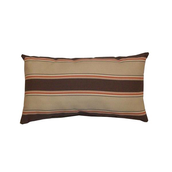 Bozanto 16 5 In Brown Striped, Rectangle Outdoor Toss Pillows