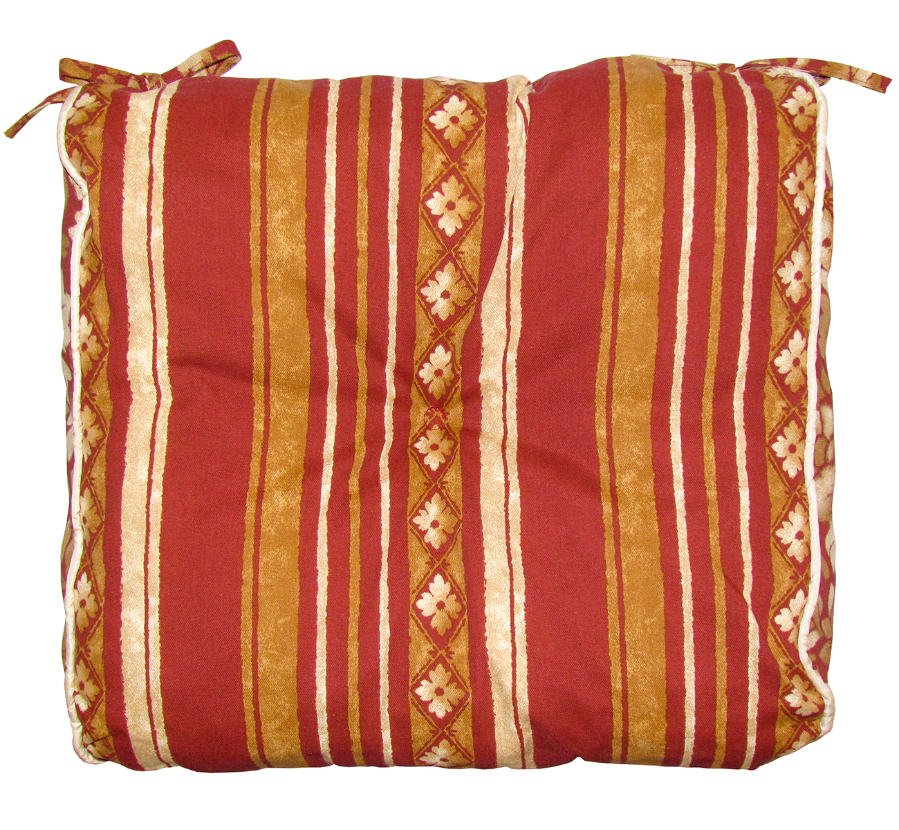 Image of Bozanto Brown Striped Reversible Outdoor Seat Cushion