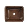 Premier Copper Products Rectangle Vessel Sink - 17-in - Copper