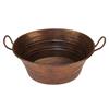 Premier Copper Products Oval Bucket Vessel Sink with Handles - Copper