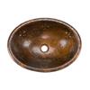 Premier Copper Products Oval Sink -inFleur de Lys-in - Copper