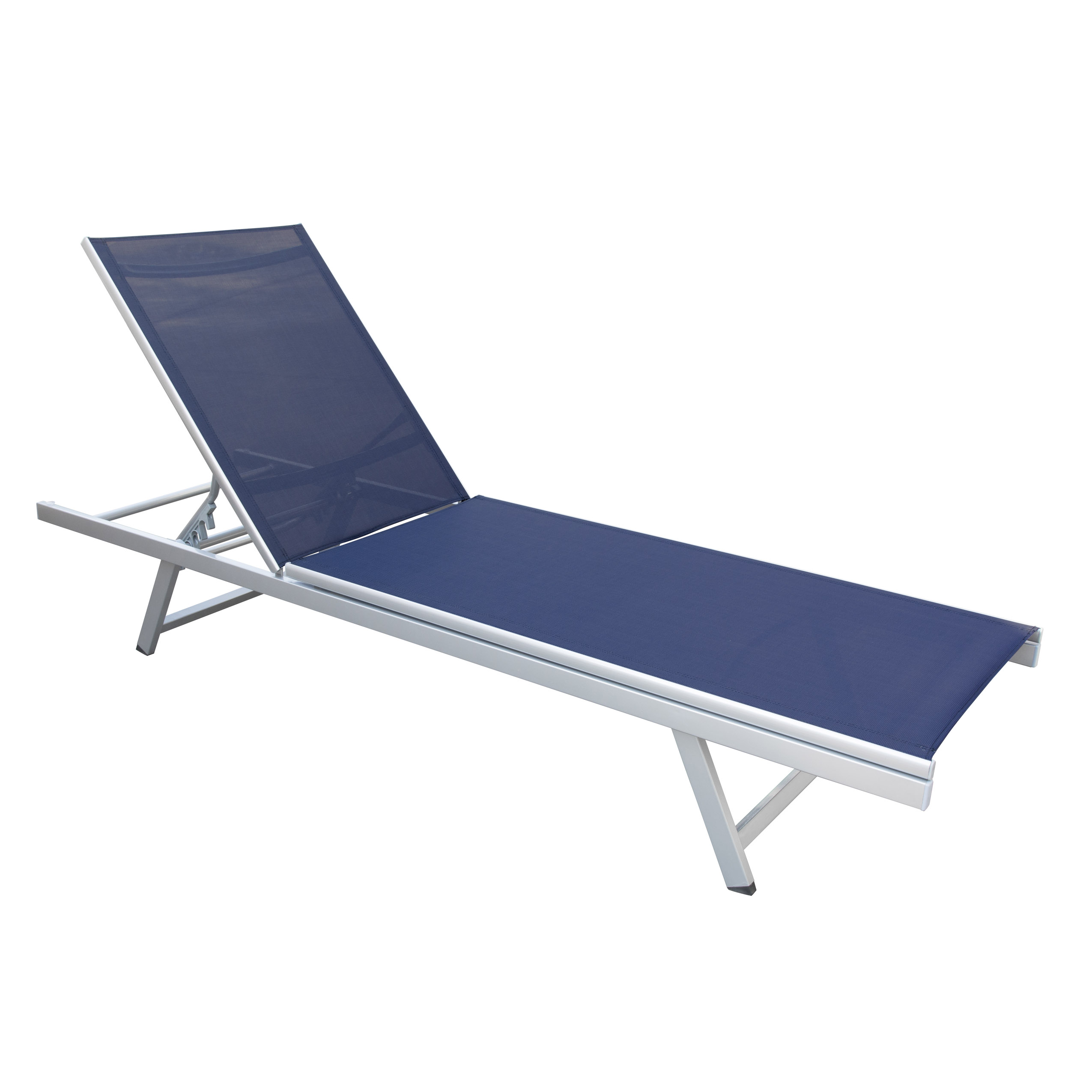 Image of CorLiving Weather Resistant Mesh Reclining Patio Lounger