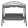 CorLiving Patio Swing with Arched Canopy in Textured Grey