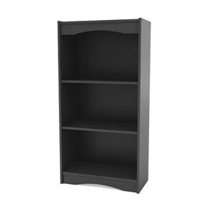 Midnight Black Tall Bookcase, 48 Inch Tall White Bookcase