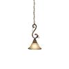 Artcraft Lighting Florence Collection 8.62-in x 16.38-in Bronze Bell Chain Mini Pendant