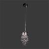 Classic Lighting Andromeda Collection 8-in x 17-in Chrome Teardrop Mini Pendant Light