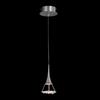 Classic Lighting Crystal Lake Collection 5-in x 13-in Satin Nickel Crystalique-Plus Mini Pendant Light