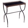 IMAX Worldwide 14-in x 25.5-in  Black X-Leg Rectangular Accent Entry Table
