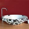 WS Bath Collections Décor 16.10-in x 16.10-in Multicolour Ceramic Round Hand Painted Vessel Sink