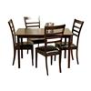 Warehouse of Tiffany Crystal Light Cappuccino 5-Piece Dining Set