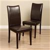 Warehouse of Tiffany Shino Bi-Cast 38.1-in x 17.7-in Brown Dining Chair (Set of 2)
