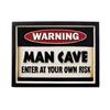 RAM Game Room Products 11.50-in x 15.50-in Warning Man Cave Sign Framed Art