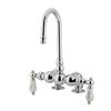 Elements of Design Hot Springs 10-in Chrome Deckmount Clawfoot Tub and Shower Filler