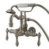Elements of Design Hot Springs 10-in Satin Nickel Clawfoot Tub and Shower Filler