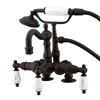 Elements of Design Hot Springs 10-in Oil Rubbed Bronze Clawfoot Tub and Shower Filler