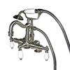 Elements of Design Hot Springs 10-in Satin Nickel Clawfoot Tub and Shower Filler