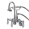Elements of Design Chrome Hot Springs Clawfoot Tub and Shower Filler