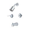 Elements of Design NuWave Polished Chrome French Tub & Shower Faucet with Two Handles