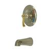 Elements of Design 6.75-in Satin Nickel/Polished Brass Shower Faucet Pressure Balanced Tub Spout System