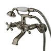 Elements of Design 4-in Satin Nickel Clawfoot Tub and Shower Faucet