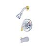 Elements of Design Magellan Chrome/Polished Brass Pressure Balanced Shower System with Tub Spout