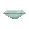 Elements of Design Fauceture Glass 16.50-in x 16.50-in White Square Vessel Sink
