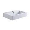 Elements of Design Clearwater 24.13-in x 16.75-in White Rectangular Vessel Sink